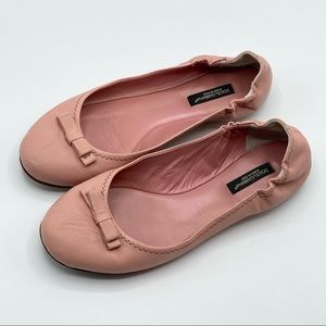 Dolce & Gabbana Pink Leather Ballet Flats